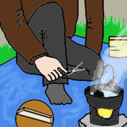 横山緑、潮干狩りを楽しむ