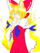 霊夢のコスプレをした藍しゃま