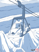 昔こんな感じで車運ぶロープウェイを見た気がする