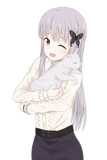 猫とたわむれる友希那
