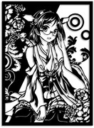 切り絵「霧島」