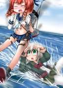 占守と中破した択捉