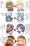 原作絵ではニコニコしてるのに二次絵だと目つきが悪くなりがち四天王