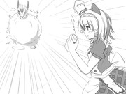 自分の雪を即座に解消し、雪だるまになったとろさーもんをノリノリで助けに行くときあめ