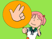 田舎チョキ ニコニコ静画 イラスト