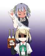 フレンチクルーラーに砂糖をかけるだけの大潮ちゃん