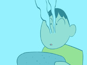 川の中の石を拾えると思い込んでいるはなたれ小僧