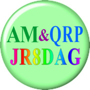 JR8DAGのAM ＆ QRP ホームページロゴ(円形タイプ)
