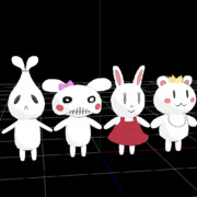 MMDと化したふわふわうさぎちゃん達