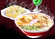 ラーメンとチャーハンとクリームソーダ