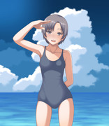夏のスク水ガール！