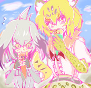 ジャガーさんとハシビロちゃん