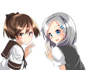 敷ちゃんと黒潮ちゃん