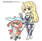 アイオワさんとサラトガちゃん