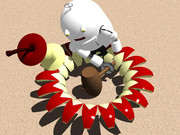 達人によるリンゴ割り