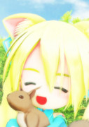 【MMD笑顔の花展覧会】謎ちゃんとリス
