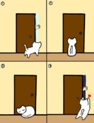 ある日のドアの前
