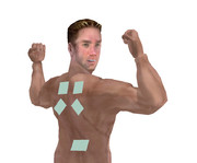 ガチムチ兄貴は八の字貼り