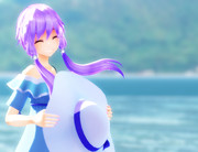 海辺ではしゃぐゆかりさん７