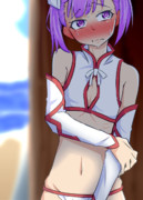 夏のエレナさんと藤丸くんと