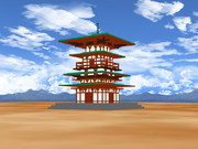 [MMDステージ配布]寺社の塔ver1.0