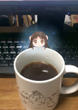 疲れてるのかな…。コーヒー飲もうと思ったら、妖精がいた。