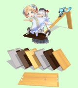 ◇いお盆（取っ手穴付き）【MMDモデル配布】