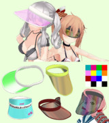 クリアサンバイザー【MMDモデル配布】