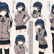 スクールカーディガン ニコニコ静画 イラスト
