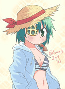 水着パーカー木曾ちゃん