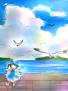 チルノは空と海の色