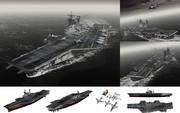 MMD用モブ航空母艦1980(ﾓｯﾌﾞｳｪｲ)セット