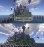 【Minecraft】水上の城
