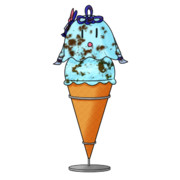 チョコミントアイス_ダブル