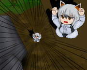 巨大セルリアンに立ち向かうミナミコアリクイちゃん