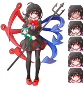 ぬえ立ち絵描き直し 表情差分