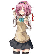 髪いじり ニコニコ静画 イラスト