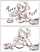 春日未来ちゃん、おやつ作りに挑戦する。