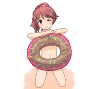 見てみてー！ドーナツ浮き輪！