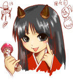 鬼子を描こうとしたらば