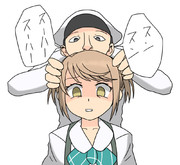 満潮の髪の分け目の匂いを嗅ぐ司令官