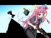 銃とバイクと茜ちゃん支援絵