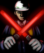 闇夜に惑う人々を誘い導く赤き双剣の騎士