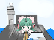 石台(?)に乗った発射するあうんちゃん