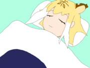 布団で寝るサーベルタイガー