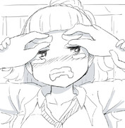 まゆ毛つかまれる奈緒２