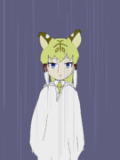 雨に打たれるサーベルタイガー