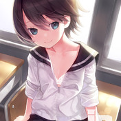 机座り ニコニコ静画 イラスト