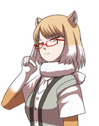 メガネを掛けたチベスナちゃん