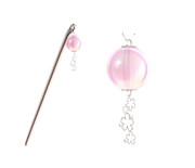 桜ガラス玉かんざし